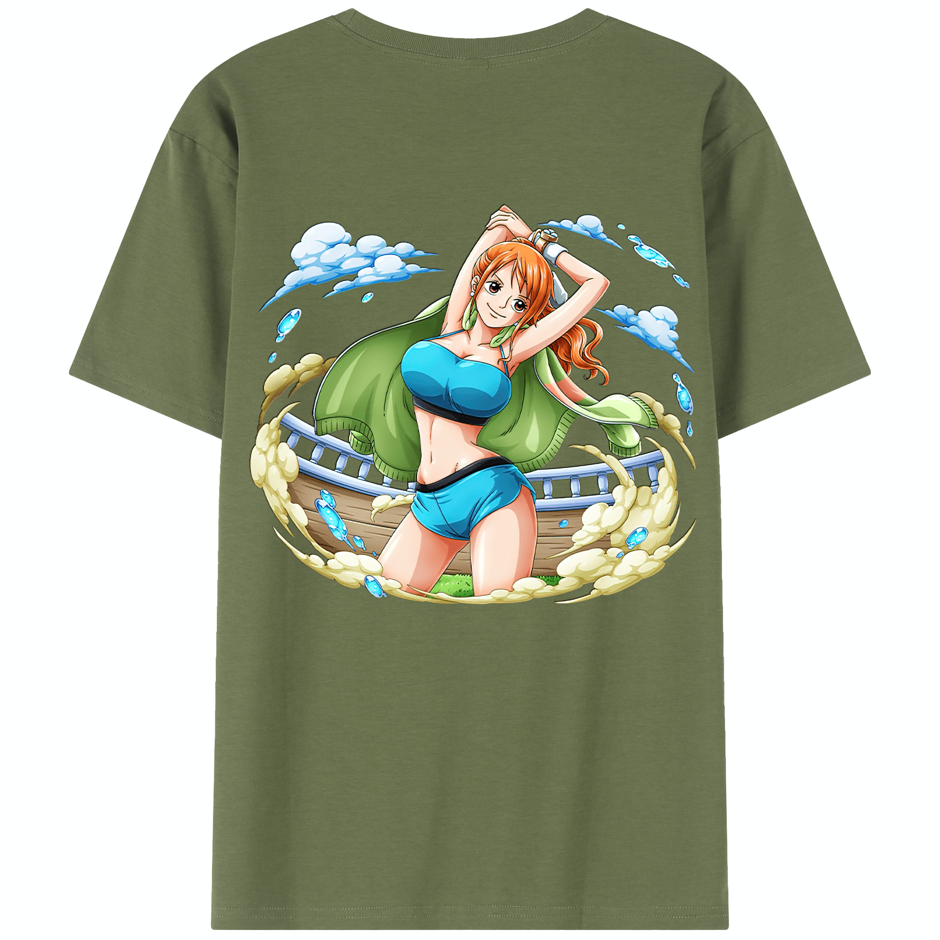 ワンピース ナミ ONE PIECE Nami 綿100％半袖Tシャツ（背面プリント）